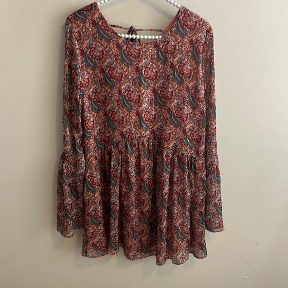 Buddy Love Paisley Boho Knee Length Dress Size M